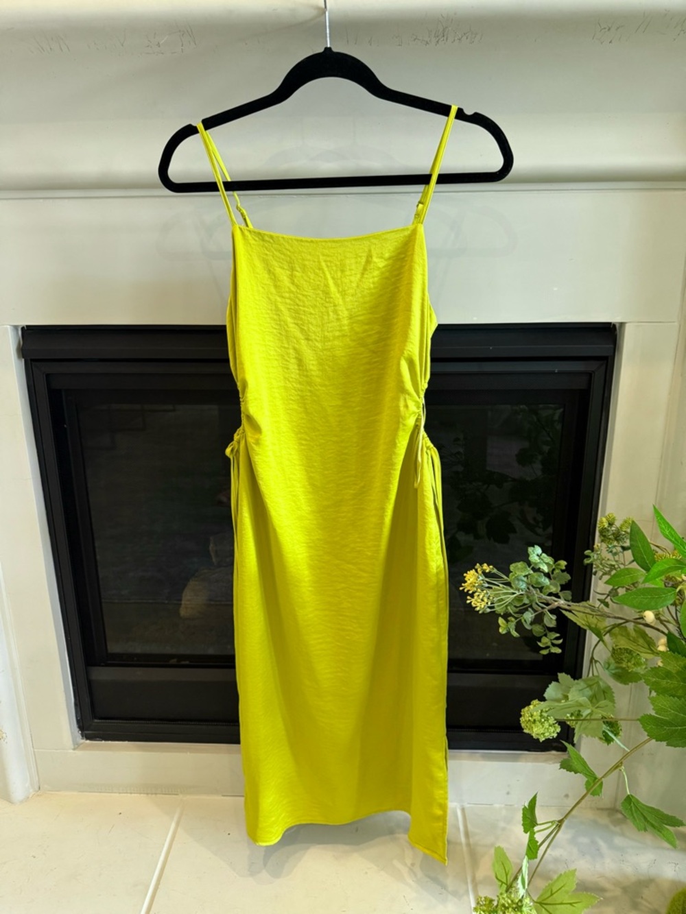 Christian Lacroix Lime Keyhole Cutout Slip Midi Dress- M